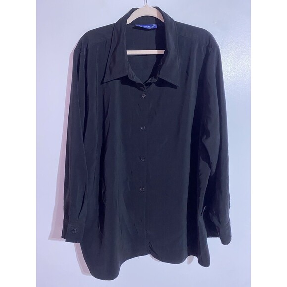 Susan Graver Tunic 3X Black Weekend Liquid Knit Fall Minimalist Quite Luxury - Picture 1 of 11